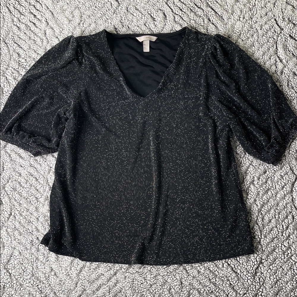 H&M Black Sparkle Women's Blouse